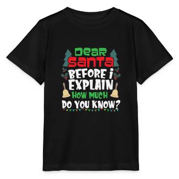 Funny Naughty List Santa Christmas Gift - Stanley/Stella Kinder T-Shirt MINI CREATOR  - Schwarz - Vorne - Mikhail (115cm)