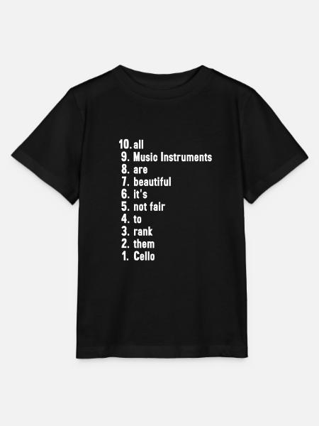 Lustige Musiker Sprüche Musikinstrument Cello - Stanley/Stella Kinder T-Shirt MINI CREATOR - Schwarz