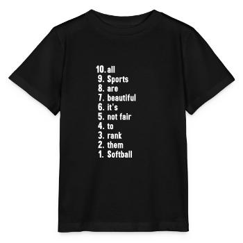 Lustige Sportler Sprüche Softball Geschenk - Stanley/Stella Kinder T-Shirt MINI CREATOR  - Schwarz - Vorne - Mikhail (115cm)