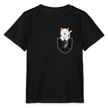 Katzen Mietzekatze Katzenbesitzer Geschenk - Stanley/Stella Kinder T-Shirt MINI CREATOR  - Schwarz - Vorne - Mikhail (115cm)