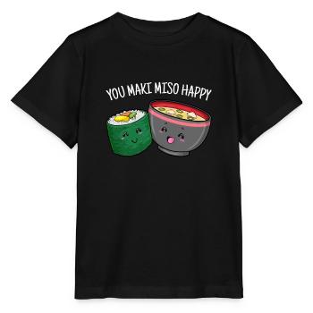 You Maki Miso Happy Sushi Japan Ramen - Stanley/Stella Kinder T-Shirt MINI CREATOR  - Schwarz - Vorne - Mikhail (115cm)