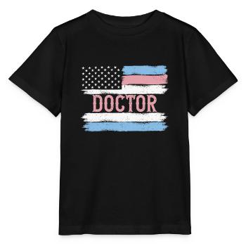 US Pride Médecin Médecin Doc Idée cadeau - T-shirt bio MINI CREATOR Stanley/Stella Enfant - noir - Devant - Mikhail (115cm)