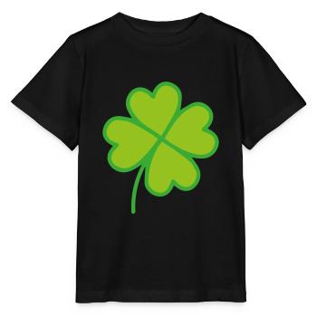 Trèfle chanceux - T-shirt bio MINI CREATOR Stanley/Stella Enfant - noir - Devant - Mikhail (115cm)