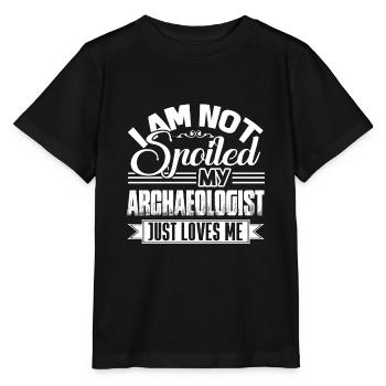 Mon archéologue m'aime - T-shirt bio MINI CREATOR Stanley/Stella Enfant - noir - Devant - Mikhail (115cm)