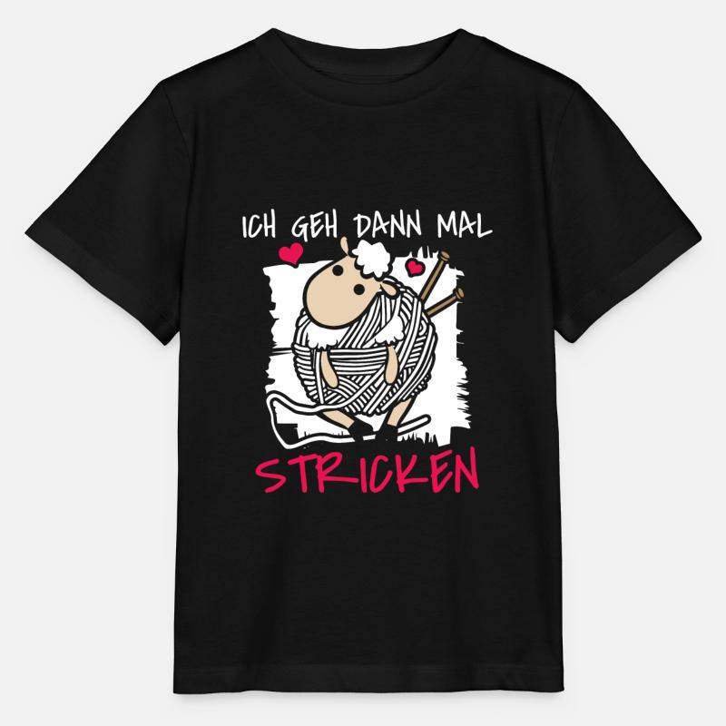 Lustiges Ich Geh Dann Mal Stricken Schaf Geschenk - Stanley/Stella Kinder T-Shirt MINI CREATOR  - Schwarz