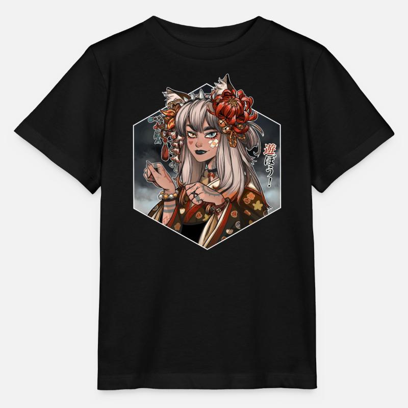 Kitsune - Stanley/Stella Kinder T-Shirt MINI CREATOR  - Schwarz