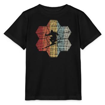 Ski Pistensau Skiing Skidesign - Stanley/Stella Kinder T-Shirt MINI CREATOR  - Schwarz - Vorne - Mikhail (115cm)