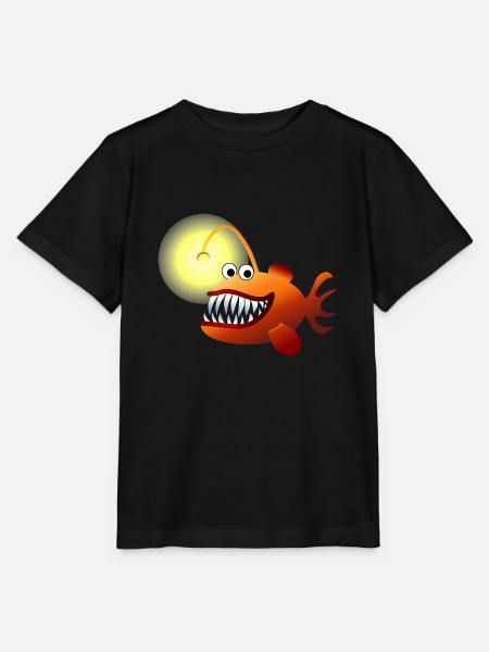 Tiefsee-Anglerfisch - Stanley/Stella Kinder T-Shirt MINI CREATOR - Schwarz