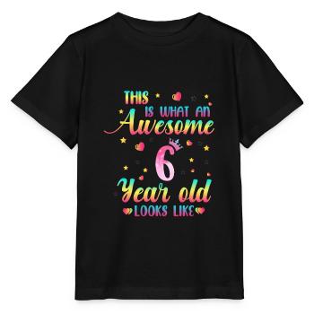 6th Birthday Girl Gifts, 6 Year Old, 6th Birthday - Stanley/Stella MINI CREATOR Kids’ T-Shirt - black - Front - Mikhail (115cm)