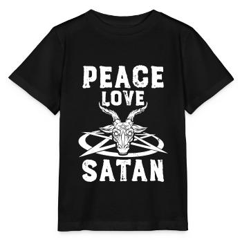 Satanism Funny Sayings Satan Satanist Gifts - Stanley/Stella MINI CREATOR Kids’ T-Shirt - black - Front - Mikhail (115cm)