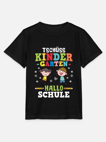Tschüss Kindergarten Hallo Schule - Einschulung - Stanley/Stella Kinder T-Shirt MINI CREATOR  - Schwarz