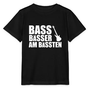 Bass Player Gift BASS BÄSSER AM BÄSSTEN Bassist - Stanley/Stella Kinder T-Shirt MINI CREATOR  - Schwarz - Vorne - Mikhail (115cm)