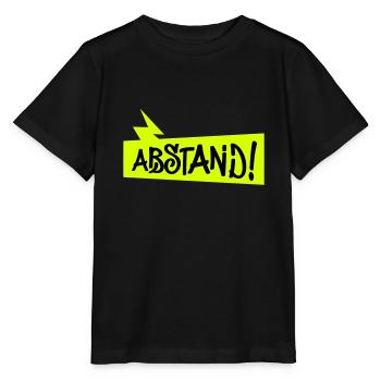 ABSTAND HALTEN Sprechblase Kinder Virus Grippe - Stanley/Stella Kinder T-Shirt MINI CREATOR  - Schwarz - Vorne - Mikhail (115cm)