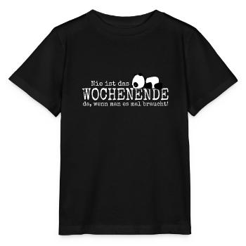 Nie ist das Wochenende da! Kawaii Panda Statement - Stanley/Stella Kinder T-Shirt MINI CREATOR  - Schwarz - Vorne - Mikhail (115cm)