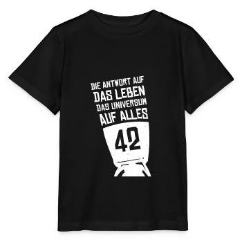 Antwort 42 - Stanley/Stella Kinder T-Shirt MINI CREATOR  - Schwarz - Vorne - Mikhail (115cm)