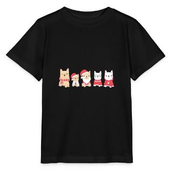 Chiens de Noël - T-shirt bio MINI CREATOR Stanley/Stella Enfant - noir - Devant - Mikhail (115cm)