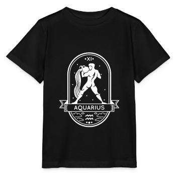 Cadeaux Verseau signe du zodiaque Verseau - T-shirt bio MINI CREATOR Stanley/Stella Enfant - noir - Devant - Mikhail (115cm)