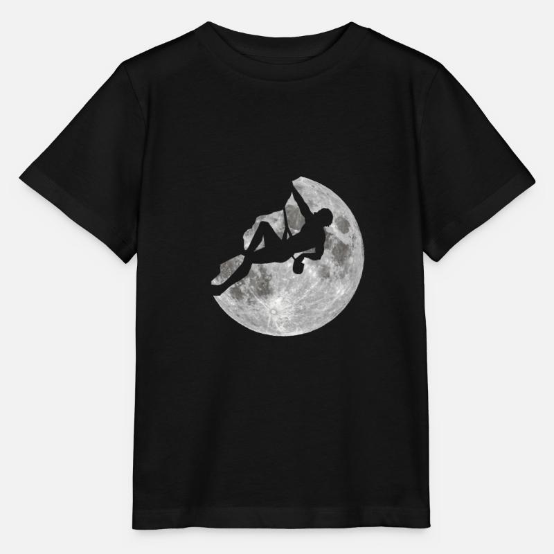 Escalade Climbing Lune grimper la roche - T-shirt bio MINI CREATOR Stanley/Stella Enfant - noir