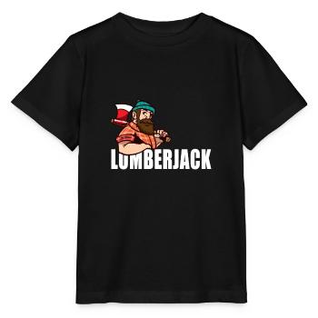 Lumberjack - Holzfäller - Stanley/Stella Kinder T-Shirt MINI CREATOR  - Schwarz - Vorne - Mikhail (115cm)