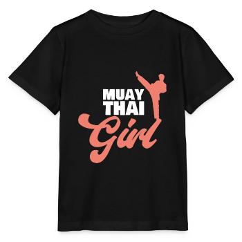 Muay Thai Girl Thai Boxing - Stanley/Stella Kinder T-Shirt MINI CREATOR  - Schwarz - Vorne - Mikhail (115cm)