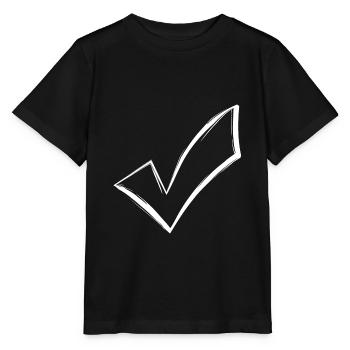 Tick Chop OK Seen White Vector - Stanley/Stella MINI CREATOR Kids’ T-Shirt - black - Front - Mikhail (115cm)