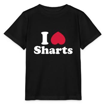 I Heart Sharts - Stanley/Stella MINI CREATOR Kids’ T-Shirt - black - Front - Mikhail (115cm)