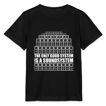 Only Soundsystem - Stanley/Stella Kinder T-Shirt MINI CREATOR  - Schwarz - Vorne - Mikhail (115cm)