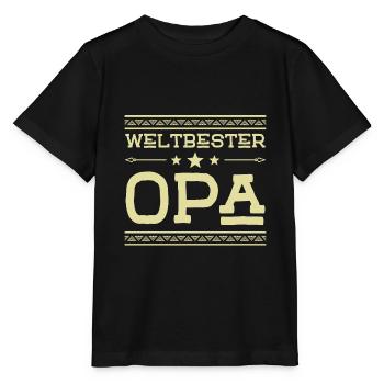 Weltbester Opa - Stanley/Stella Kinder T-Shirt MINI CREATOR  - Schwarz - Vorne - Mikhail (115cm)