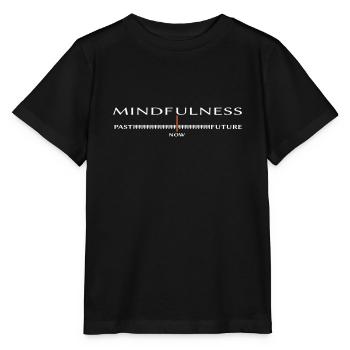 Achtsamkeit - Den Moment des Jetzt leben - Stanley/Stella Kinder T-Shirt MINI CREATOR  - Schwarz - Vorne - Mikhail (115cm)