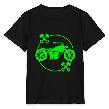 Moto - motorbike - Machine - Lifestyle - T-shirt bio MINI CREATOR Stanley/Stella Enfant - noir - Devant - Mikhail (115cm)