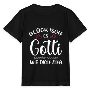 Glück Isch En Gotti Wie Dich Zha Gotti Fragen Goti - Stanley/Stella Kinder T-Shirt MINI CREATOR  - Schwarz - Vorne - Mikhail (115cm)