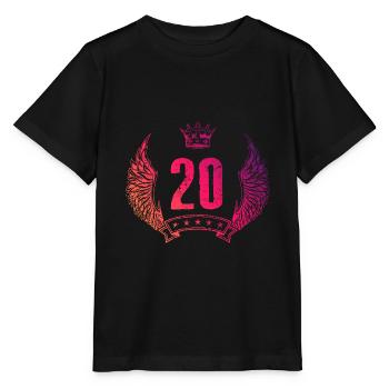 Couronne de 20 chiffres - T-shirt bio MINI CREATOR Stanley/Stella Enfant - noir - Devant - Mikhail (115cm)