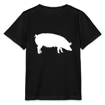 porc - T-shirt bio MINI CREATOR Stanley/Stella Enfant - noir - Devant - Mikhail (115cm)