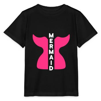 Mermaid (geteilte Meerjungfrauenflosse) - Stanley/Stella Kinder T-Shirt MINI CREATOR  - Schwarz - Vorne - Mikhail (115cm)