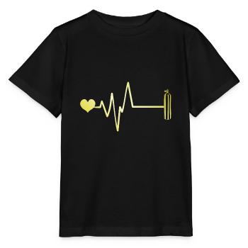 Plongée à l’oxygène Pouls cardiaque - T-shirt bio MINI CREATOR Stanley/Stella Enfant - noir - Devant - Mikhail (115cm)