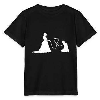 Wedding Couple Newlyweds Funny - Stanley/Stella MINI CREATOR Kids’ T-Shirt - black - Front - Mikhail (115cm)