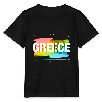 Greece - Stanley/Stella MINI CREATOR Kids’ T-Shirt - black - Front - Mikhail (115cm)