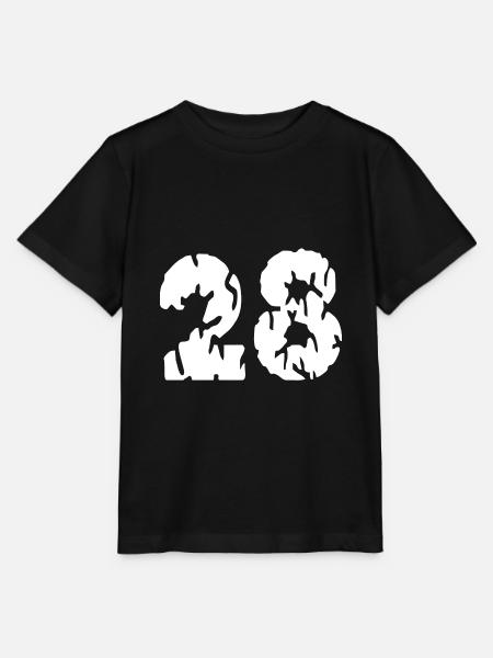 28 Zahl Trikot - Stanley/Stella Kinder T-Shirt MINI CREATOR  - Schwarz