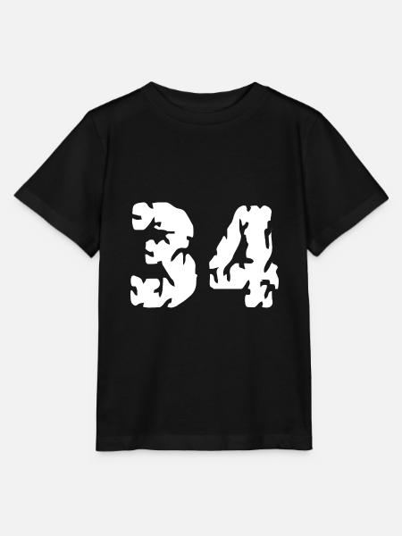 34 Zahl Trikot - Stanley/Stella Kinder T-Shirt MINI CREATOR  - Schwarz