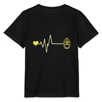 Tauchen Apnoe Herzschlag - Stanley/Stella Kinder T-Shirt MINI CREATOR  - Schwarz - Vorne - Mikhail (115cm)