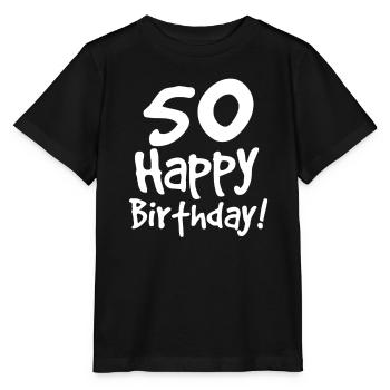 50th birthday - Stanley/Stella MINI CREATOR Kids’ T-Shirt - black - Front - Mikhail (115cm)