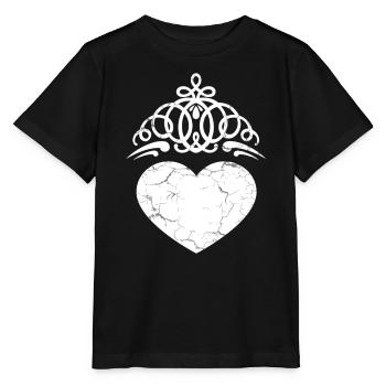 cœur - T-shirt bio MINI CREATOR Stanley/Stella Enfant - noir - Devant - Mikhail (115cm)