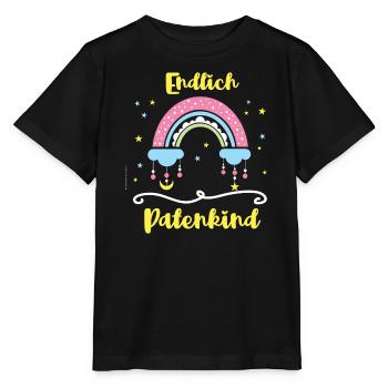 Endlich Patenkind Patin Pate Taufe Patenschaft - Stanley/Stella Kinder T-Shirt MINI CREATOR  - Schwarz - Vorne - Mikhail (115cm)