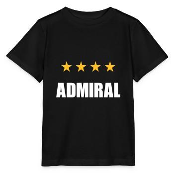 ★ Les couleurs de conception peuvent être modifiées ★ Amiral (quatre étoiles) - T-shirt bio MINI CREATOR Stanley/Stella Enfant - noir - Devant - Mikhail (115cm)