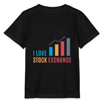 Börse / Wall Street - I love Stock Exchange - Stanley/Stella Kinder T-Shirt MINI CREATOR  - Schwarz - Vorne - Mikhail (115cm)