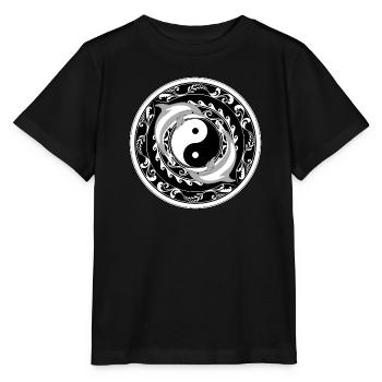 Yin Yang Delfine - Stanley/Stella Kinder T-Shirt MINI CREATOR  - Schwarz - Vorne - Mikhail (115cm)