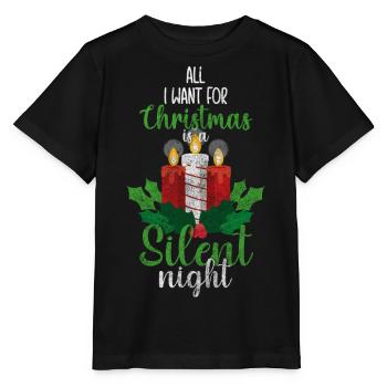 Winter Christmas Tree Reindeer - Stanley/Stella MINI CREATOR Kids’ T-Shirt - black - Front - Mikhail (115cm)