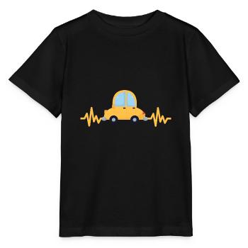 Voiture - Voiture - Heartbeat - Voiture classique - Style - T-shirt bio MINI CREATOR Stanley/Stella Enfant - noir - Devant - Mikhail (115cm)