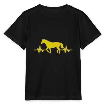 Heartbeat - Horse Stallion Mare Ross Equestrian - Stanley/Stella MINI CREATOR Kids’ T-Shirt - black - Front - Mikhail (115cm)