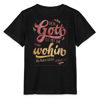 Dein Gott Ist Mit Dir - Stanley/Stella Kinder T-Shirt MINI CREATOR  - Schwarz - Vorne - Mikhail (115cm)